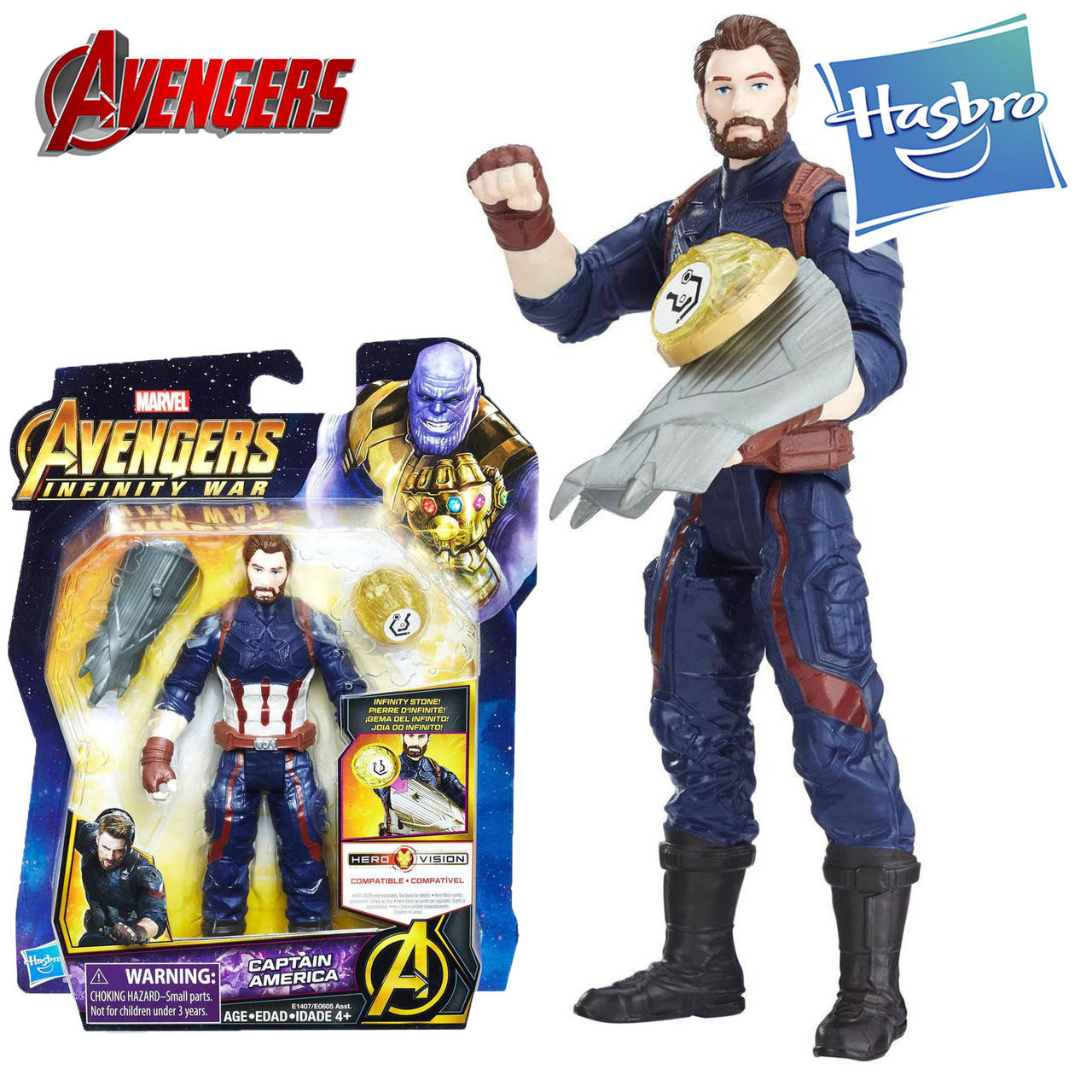 

Капитан Америка и камень бесконечности Герой Marvel Hasbro Captain America E1407