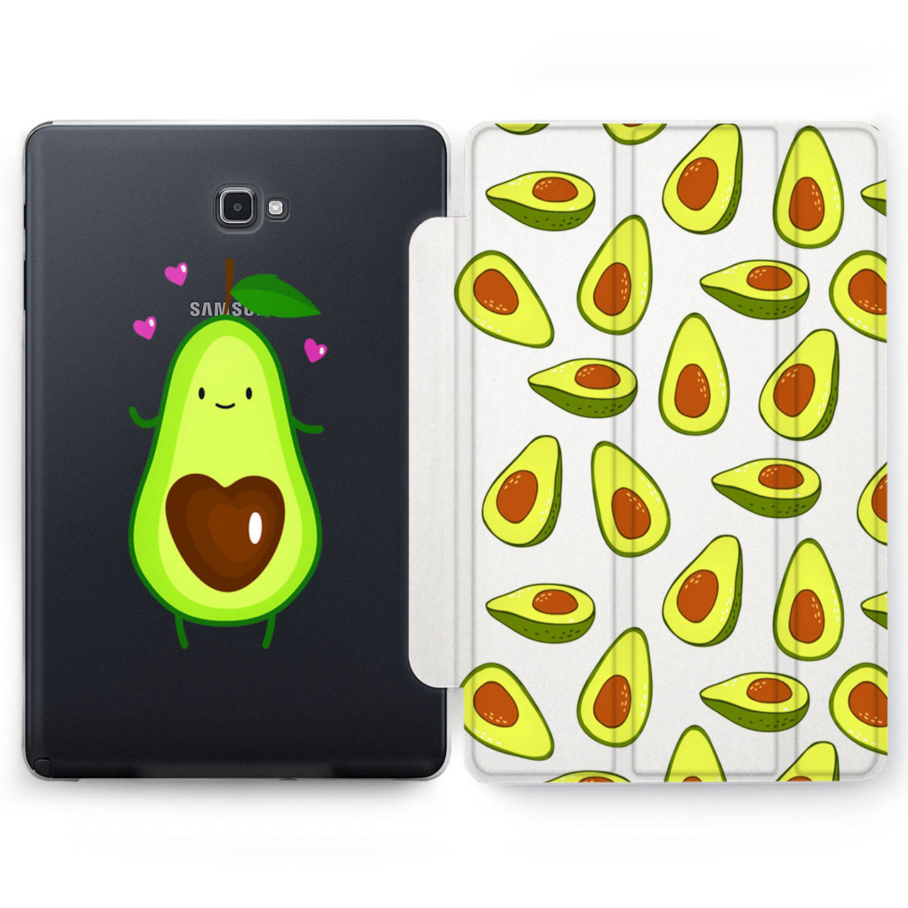 

Чехол книжка, обложка для Samsung Galaxy Tab (Кавайное авокадо) A7/S2/S3/S4/S5e/S6Lite/S7+Plus