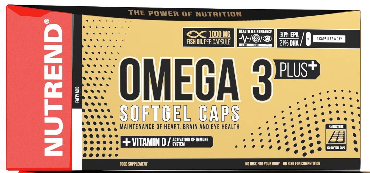

Nutrend Omega 3 plus 120 softgel caps