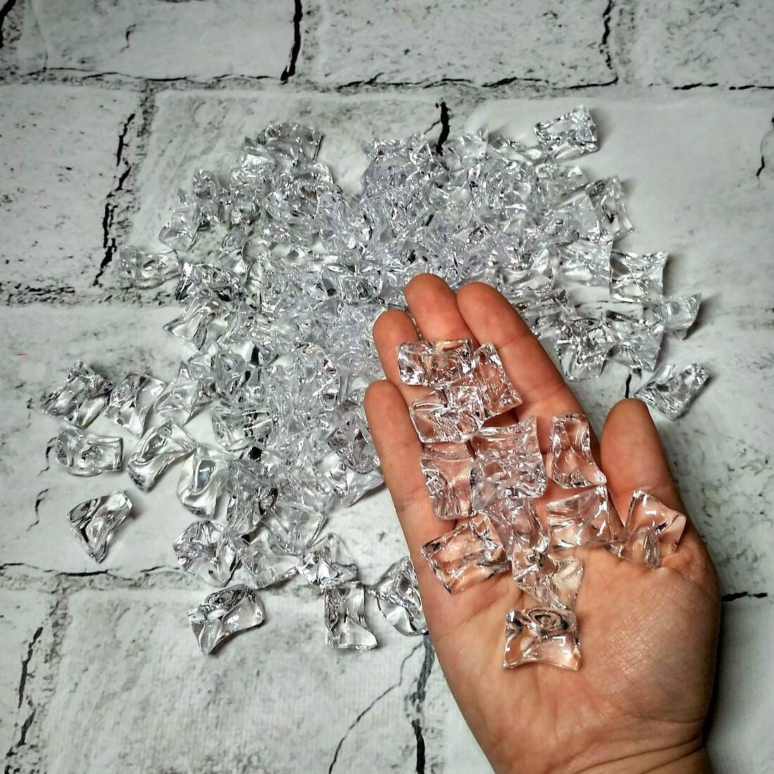 

Кристаллы Лед колотый, декоративный, акрил, 2х1,5 см, 100 шт, Прозрачный