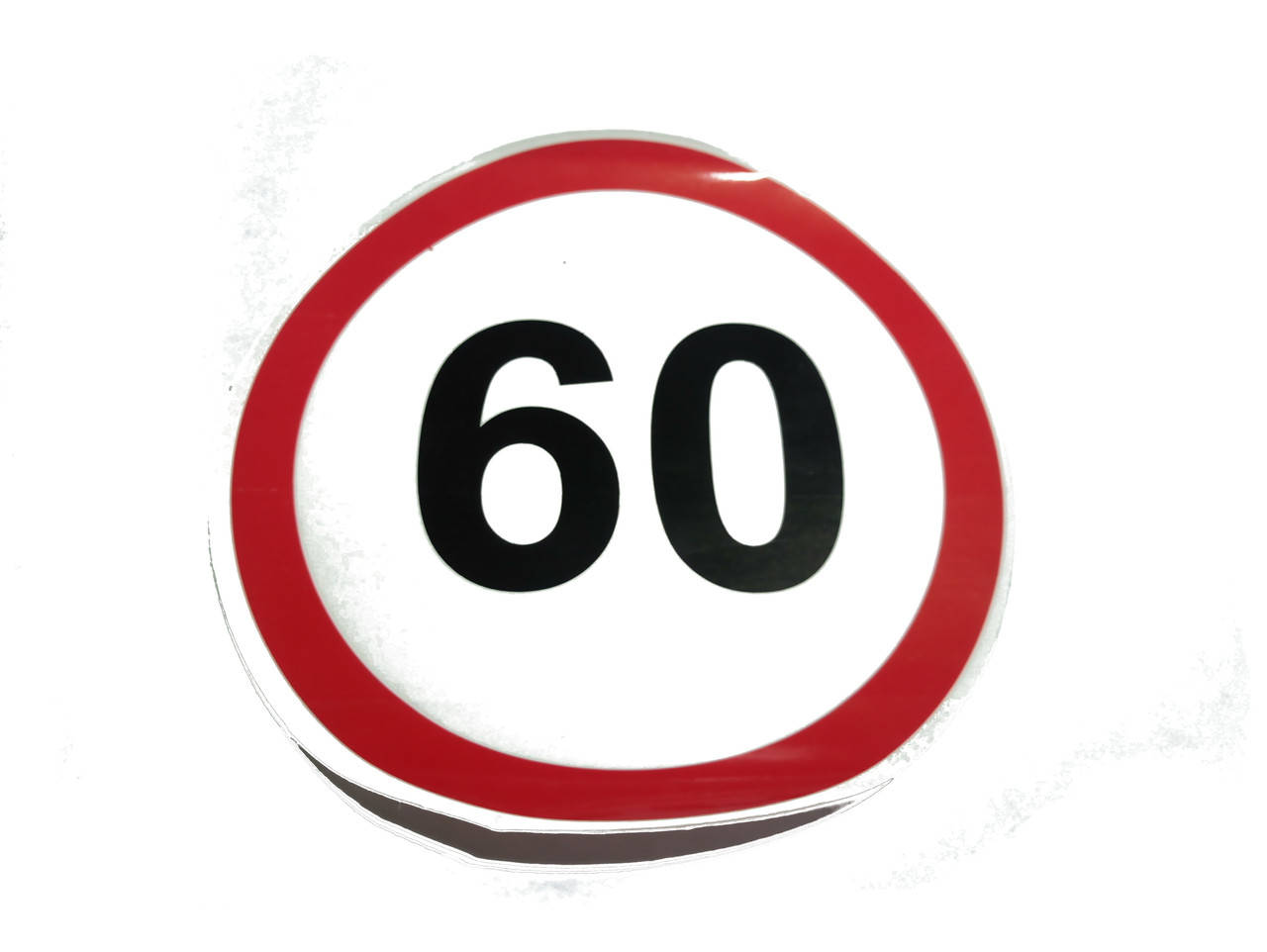

Наклейка ограничитель скорости "60"