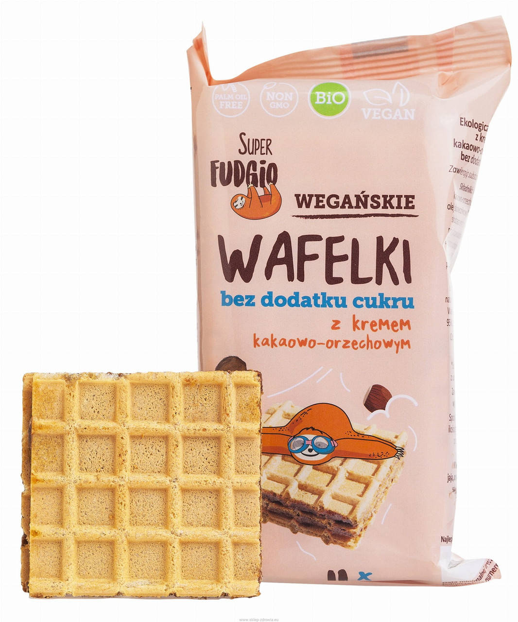 

Органічні вафлі з какао-горіховим кремом без цукру 4*30 г Super Fudgio