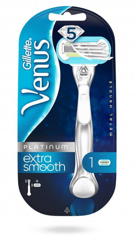 

Станок для бритья женский Venus Platinum Extra Smooth с 1 сменным картриджем