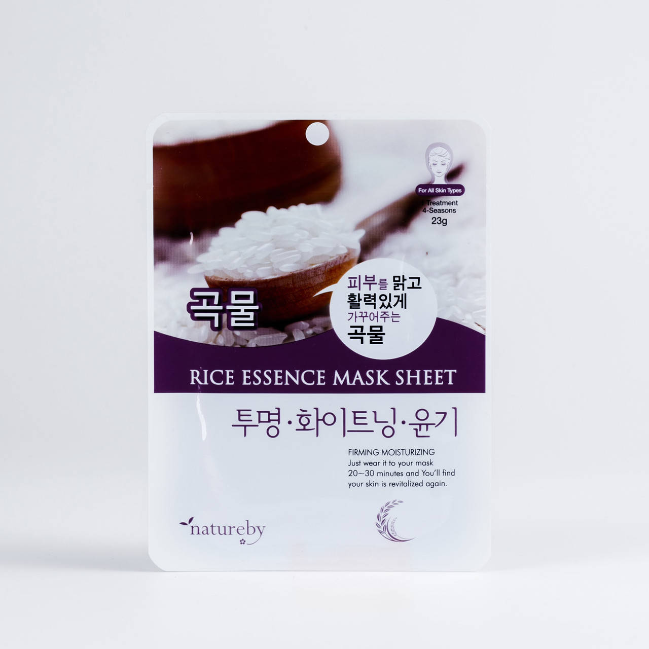 

Тканевая маска для лица с экстрактом риса Natureby Rice Essence Mask Sheet