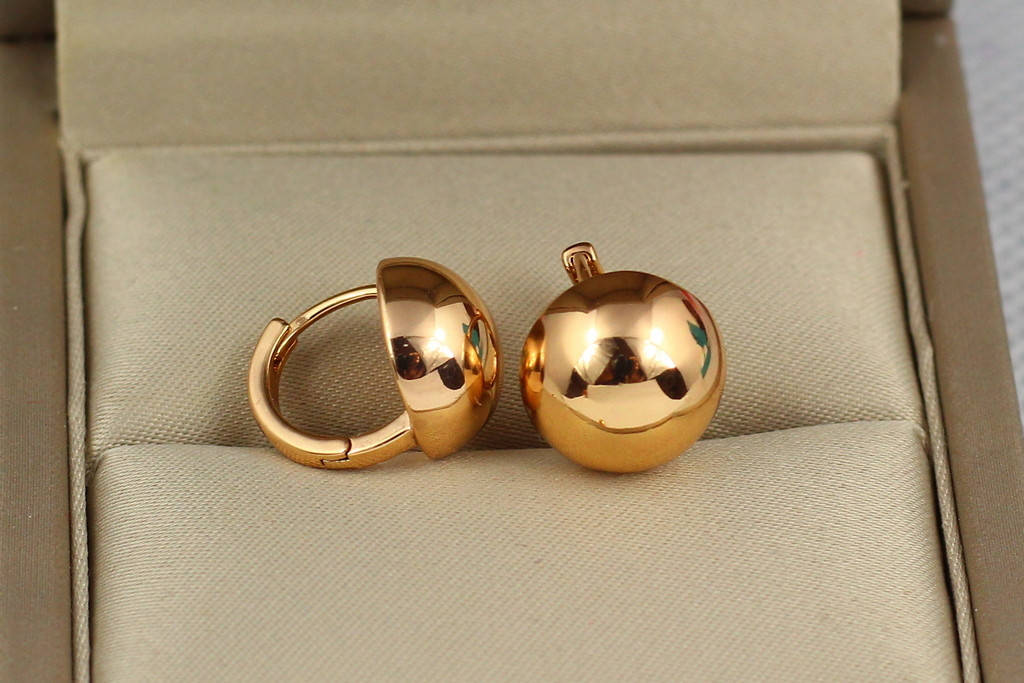 

Серьги Xuping Jewelry шарики 12 мм золотистые