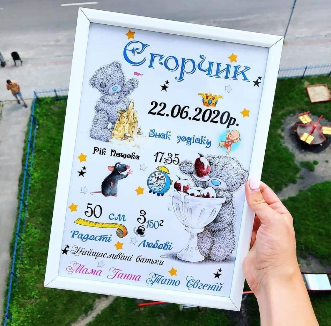 

Метрика новорожденного