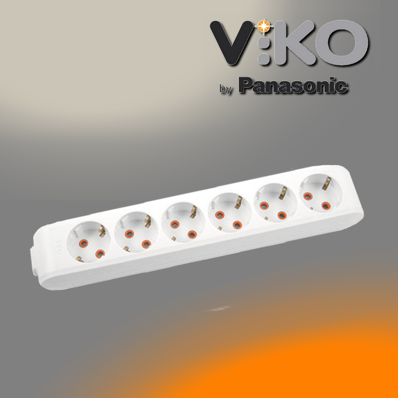 

Колодка на 6 гнезда с заземлением Multi-let VIKO