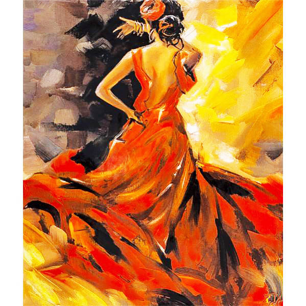 

Картины по номерам 40х50 см DIY Танцовщица в красном платье (FX 30395)