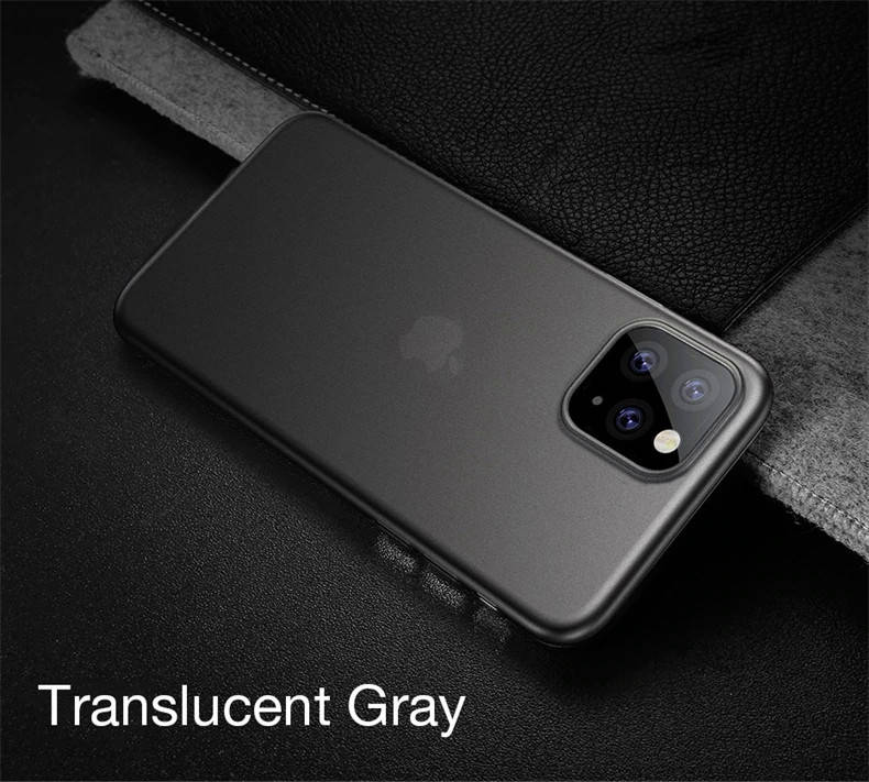 

Ультратонкий чехол X-Level для iPhone 11 pro max матовый пластиковый, Темно-серый