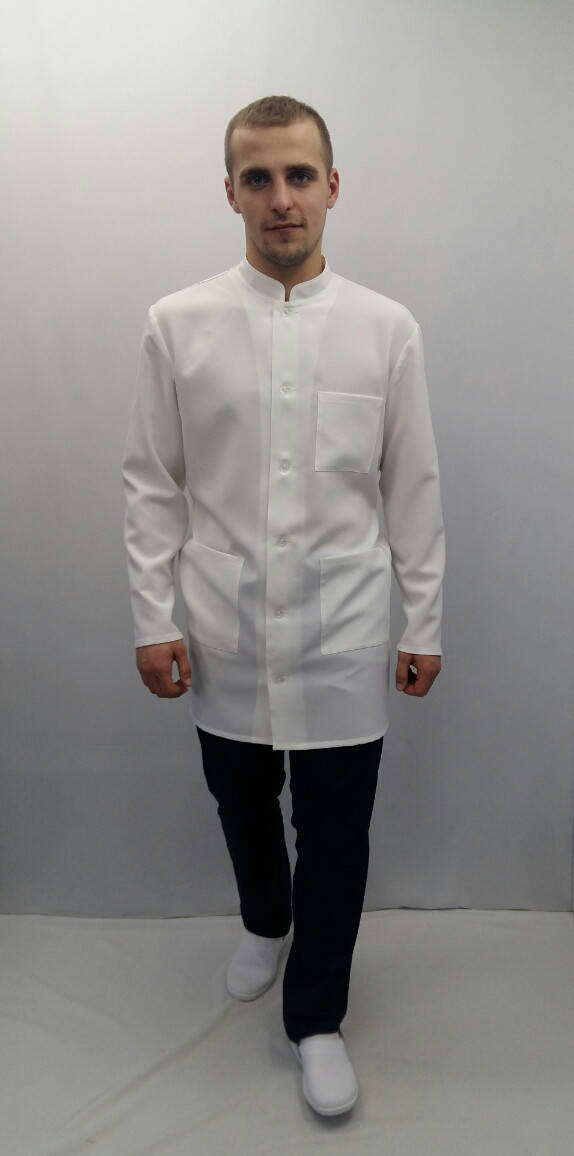 

Медицинский мужской халат, Белый