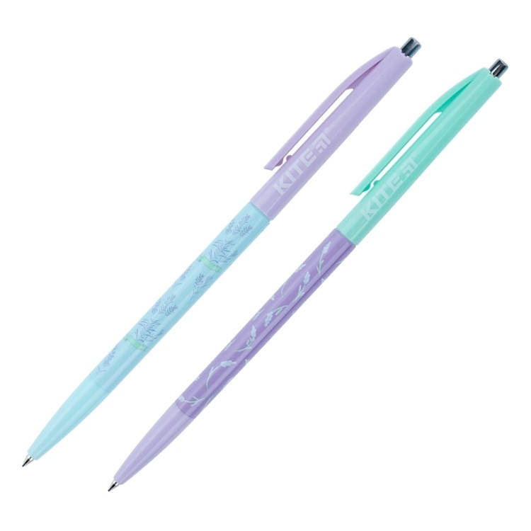 

Ручка шариковая Kite "Flowers" K21-361-2, синяя