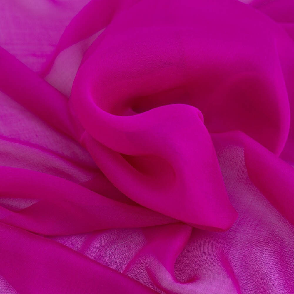 

Шифон-шелк натуральный фуксія, Фуксия