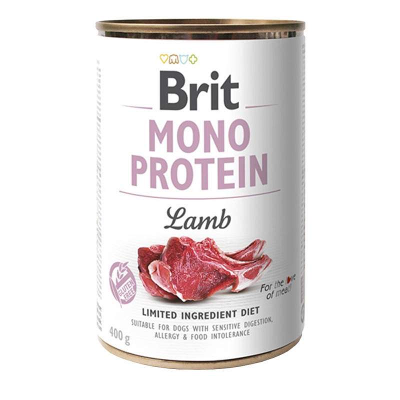 

Brit Mono Protein lamb консервированный корм для собак с ягненком 400г