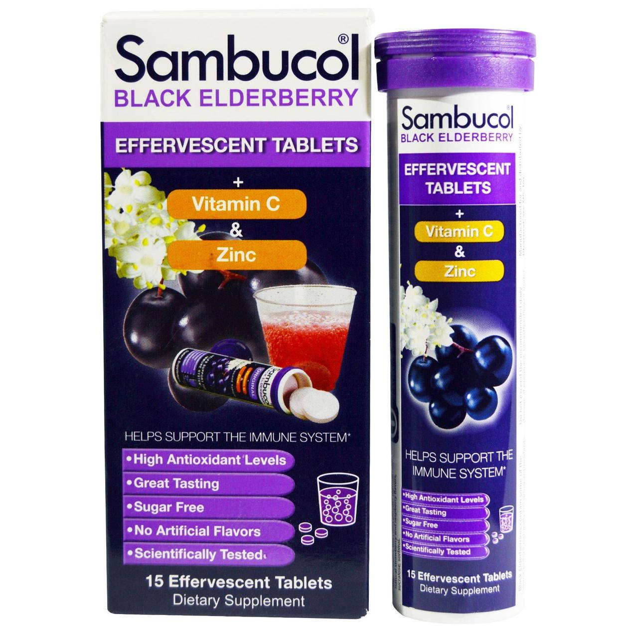 

Черная бузина 15 шипучих таблеток Sambucol