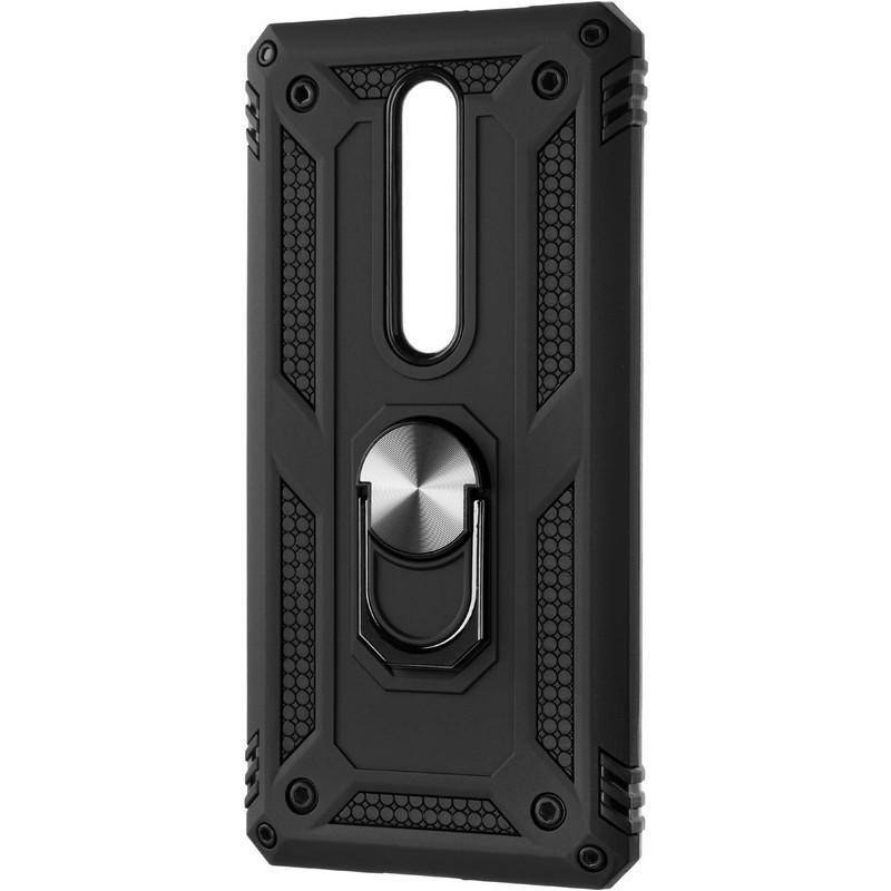 

Чехол противоударный с магнитом и подставкойдля Xiaomi Mi 9T (ми 9т), Черный