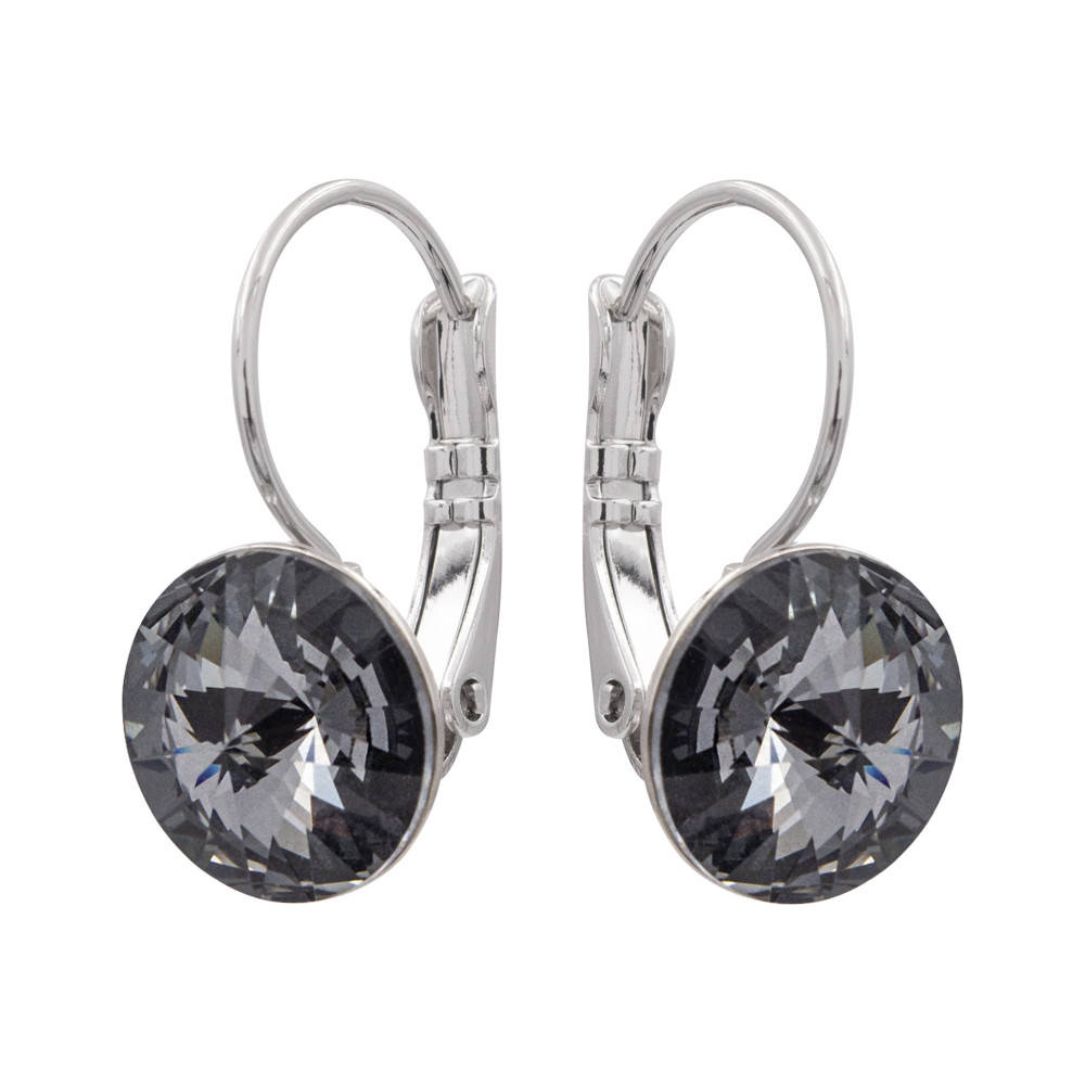 

Серьги с кристаллами Swarovski родиум (Медицинская сталь)