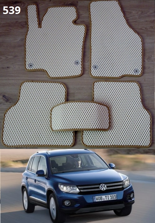 

Коврики ЕВА в салон Volkswagen Tiguan '07-16, Черный