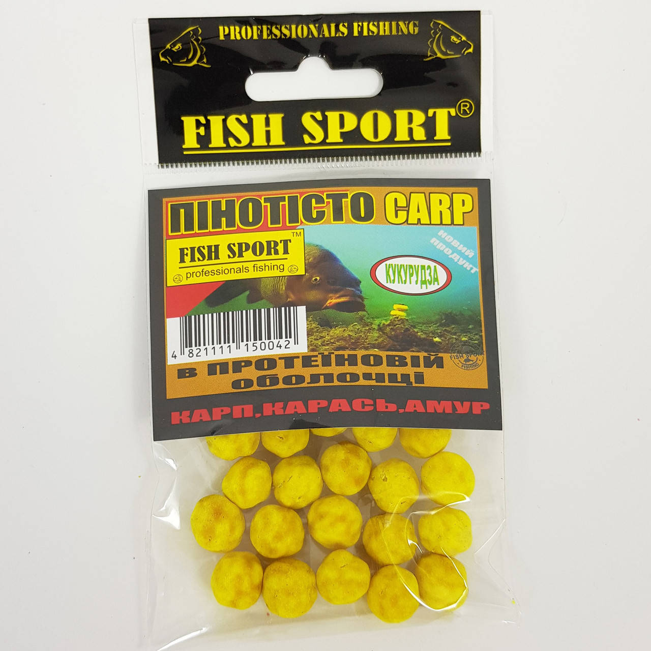 

Насадка пенотесто Carp в протеиновой оболочке Fish Sport (кукуруза) 25г