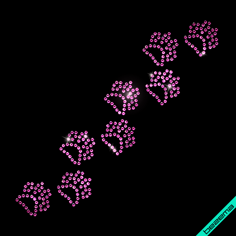 

Стразы на бязь Узор лапки (Стекло,2мм-св.роз.)
