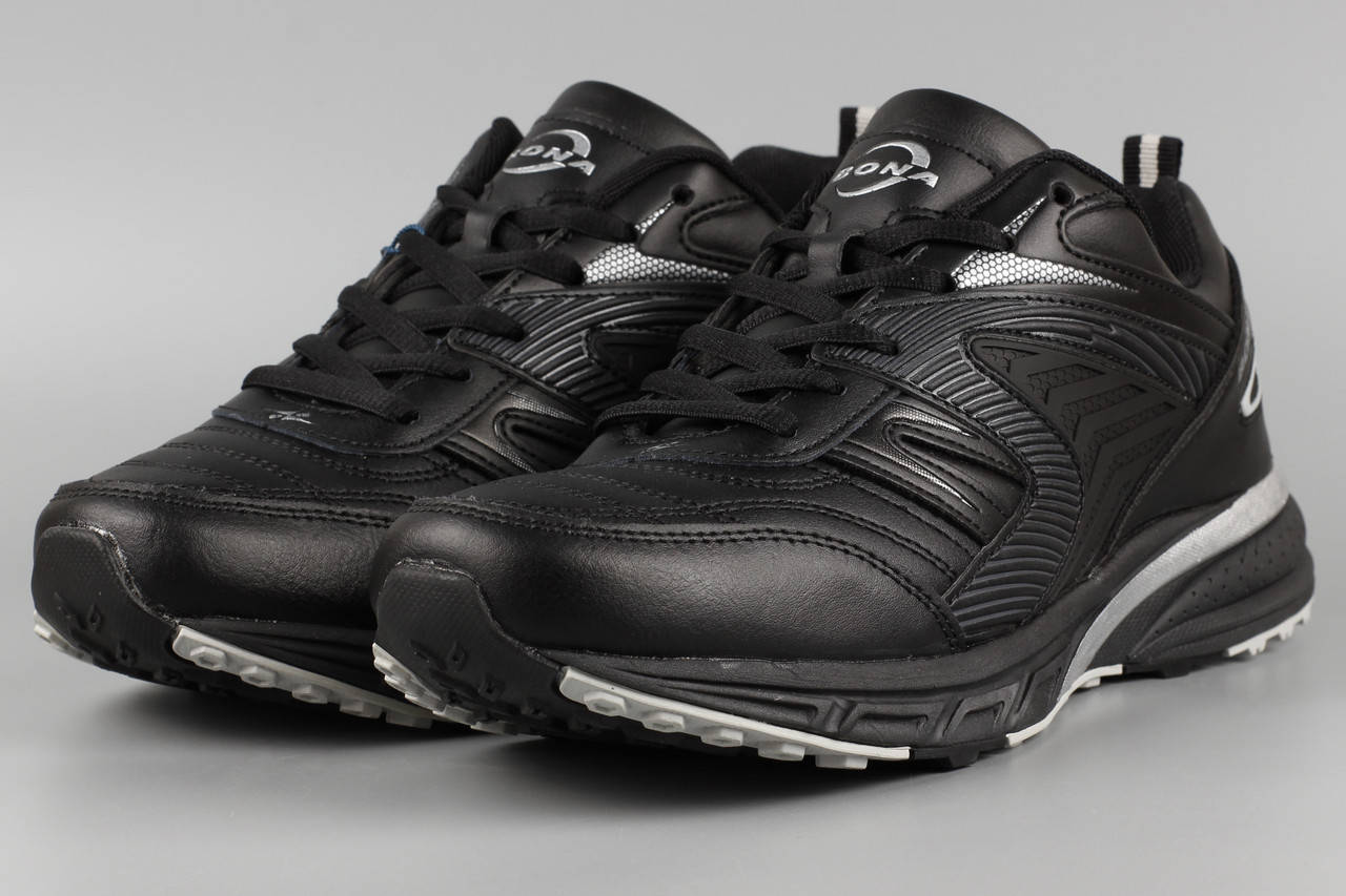 

Кроссовки мужские черные Bona 717C Бона Размеры 44, Черный