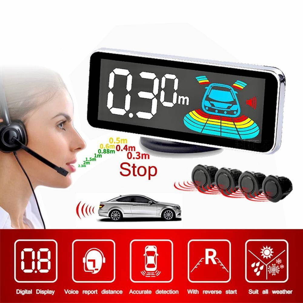 

Парктроник с дисплеем + датчики 4шт QXNY, Черный