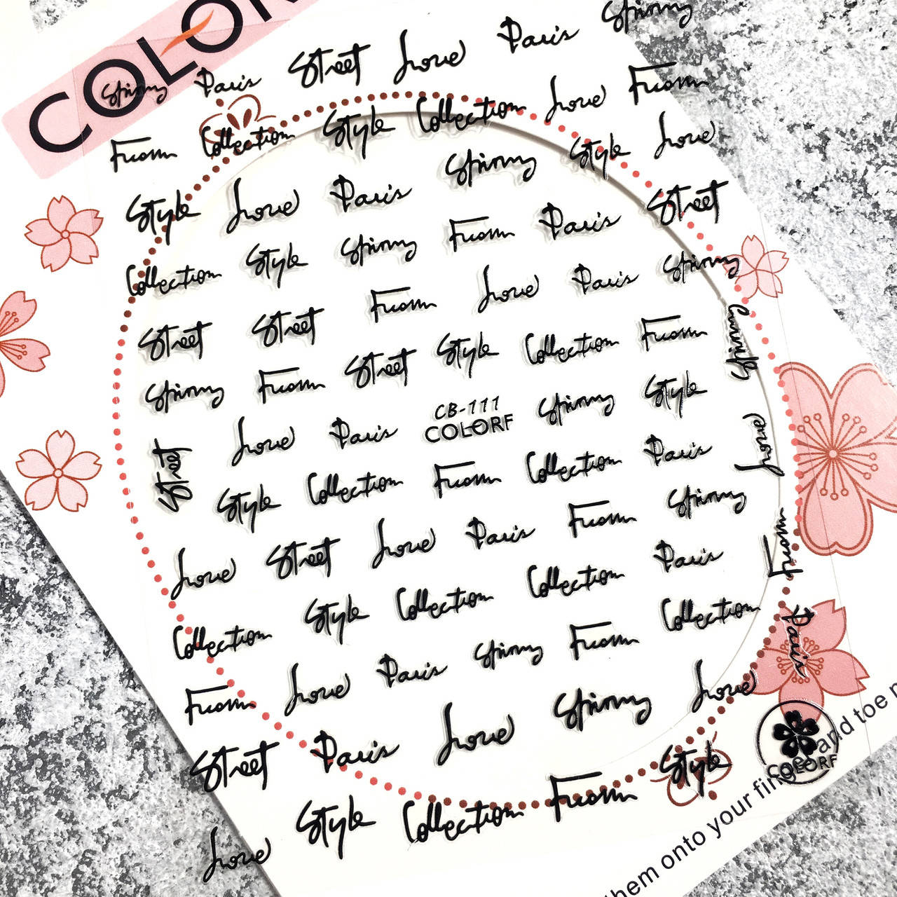 

Наклейки для маникюра и дизайна ногтей CB-111