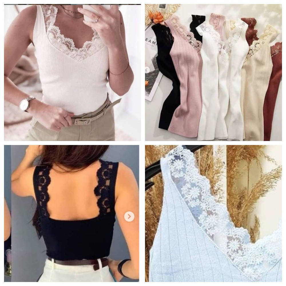 

Майка с кружевом 787 цвета 42-46р, Серый