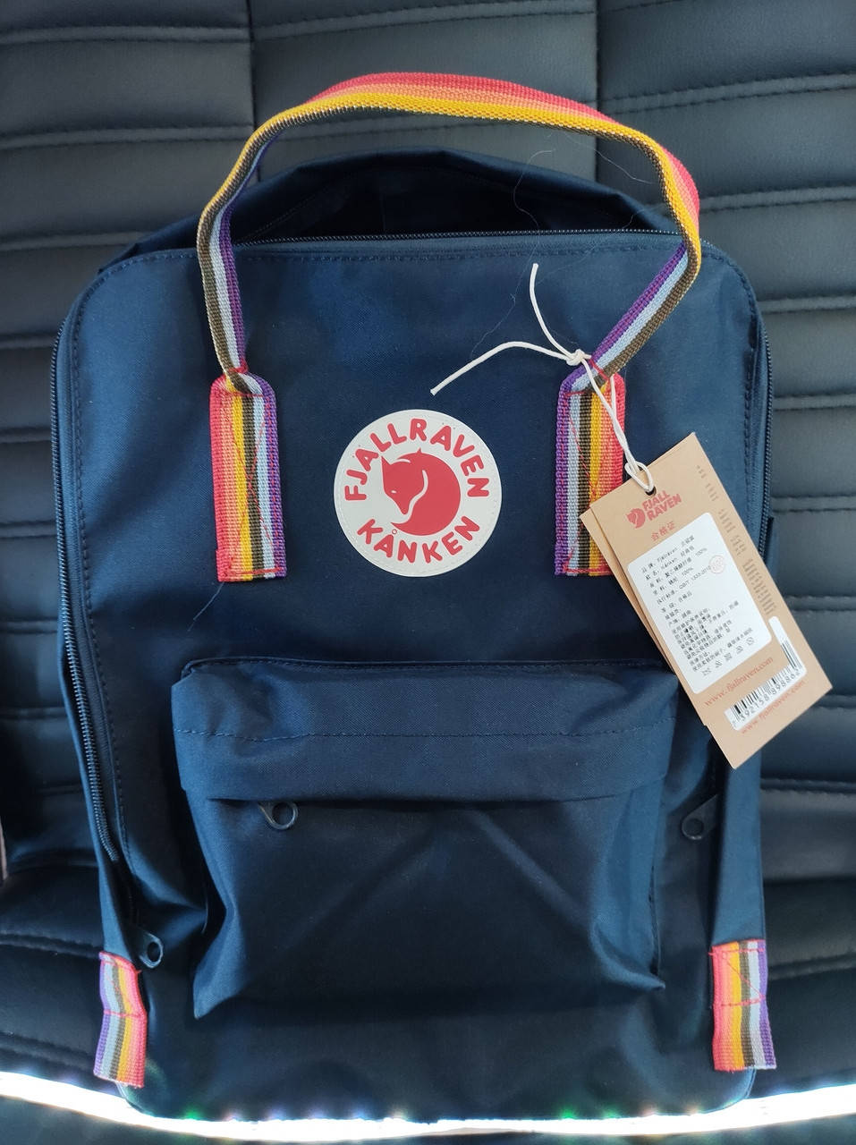 

Рюкзак Fjallraven Kanken Classic Rainbow 16л Люкс качество, синий (тканевая подкладка) (FK16-72)