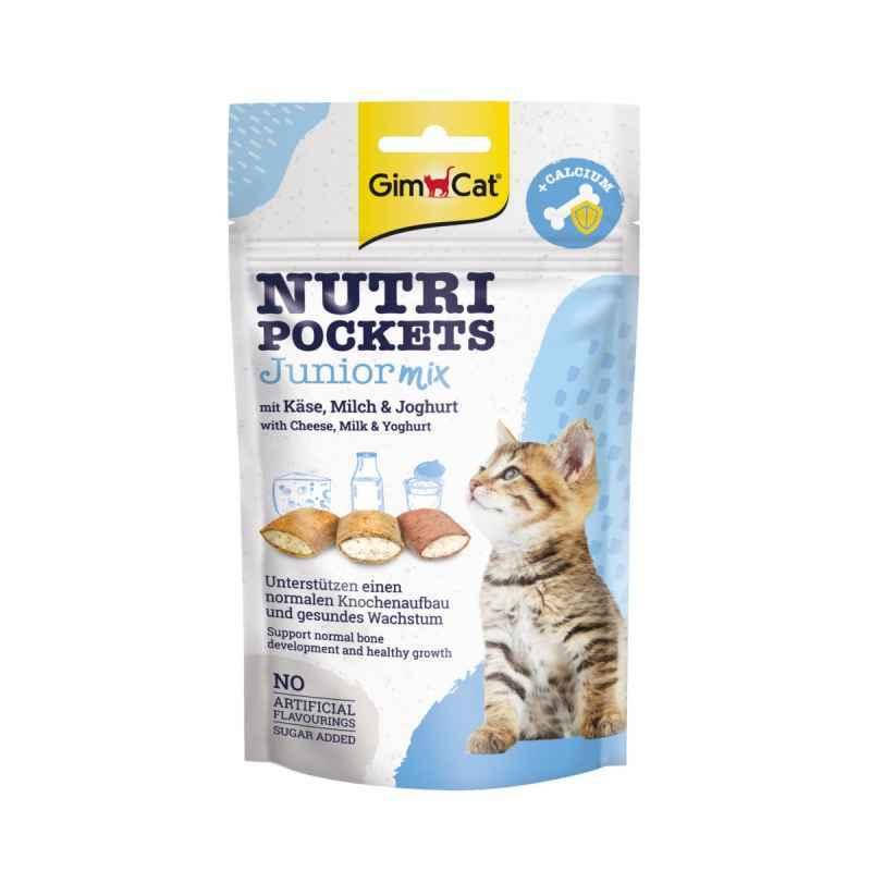 

GimCat (ДжимКэт) Nutri Pockets Junior Mix - Подушечки с полезной начинкой для котят 60г