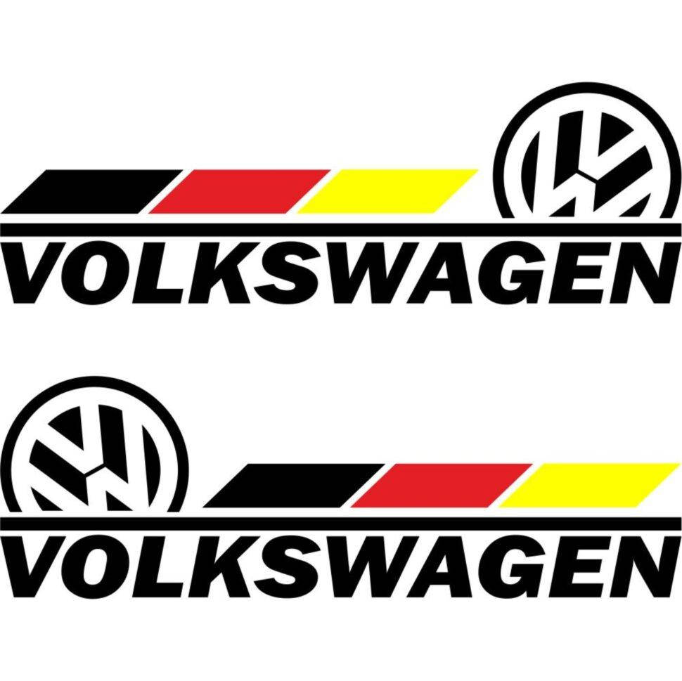 

Набор виниловых наклеек на автомобиль - Volkswagen (2шт)