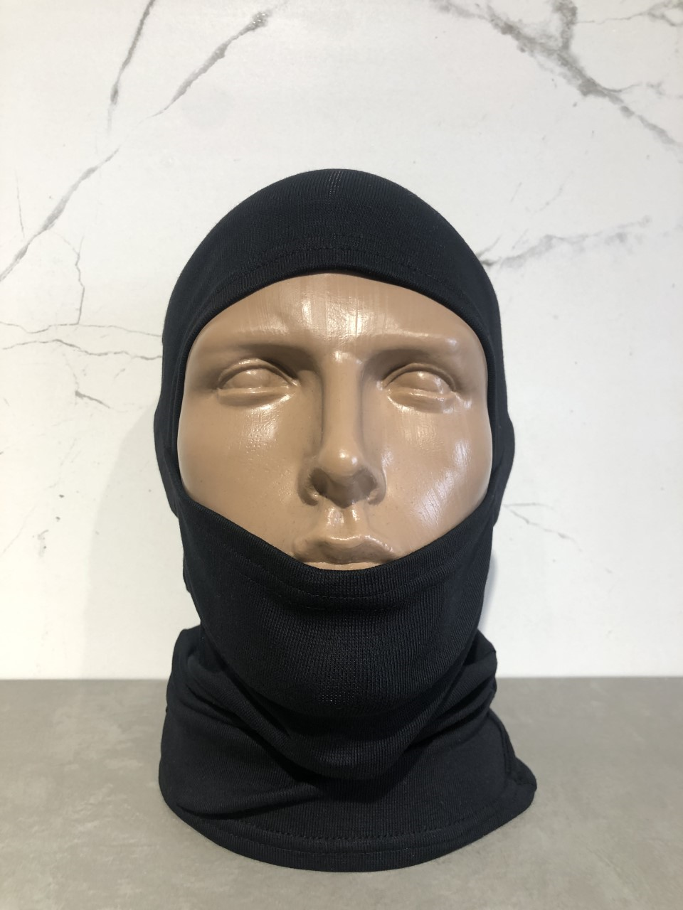 

Балаклава тактическая защитная черная ХБ трикотаж