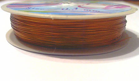 

Проволока для рукоделия (0,3 мм) в котушке 30 м. (медная)