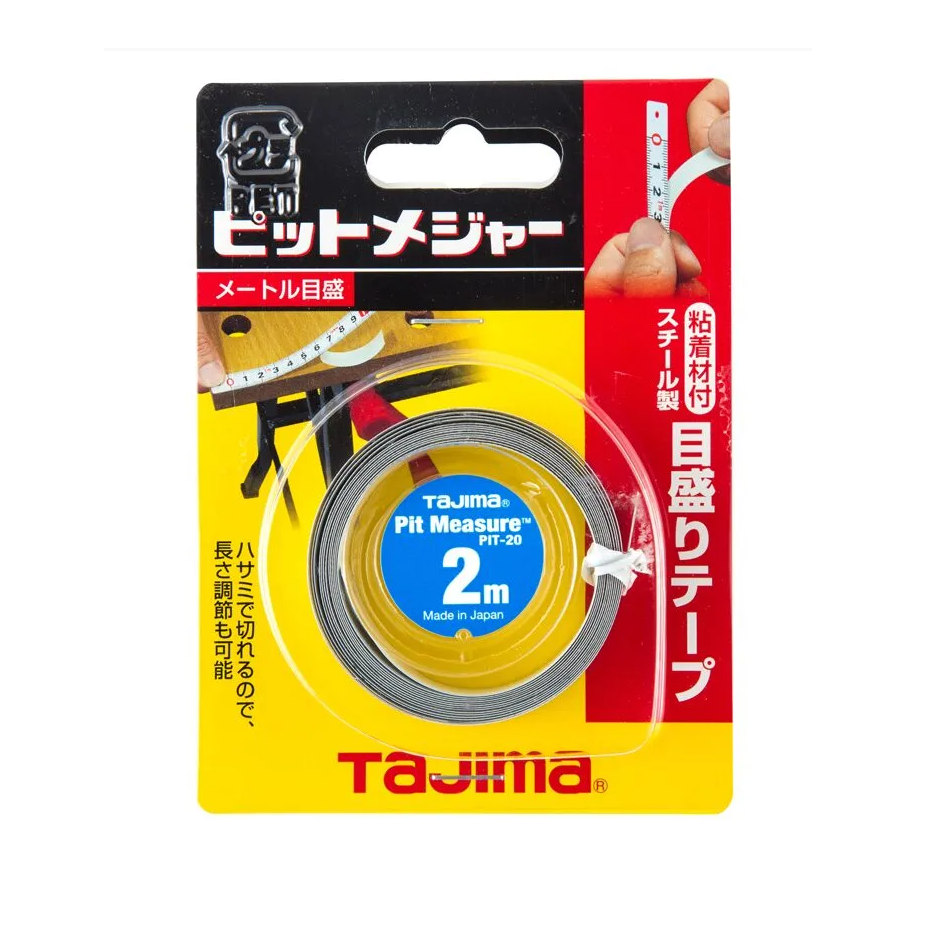 

Самоклеящаяся измерительная стальная лента Tajima ​​​​​​​Pit Measure (Таджима Пит Межур)