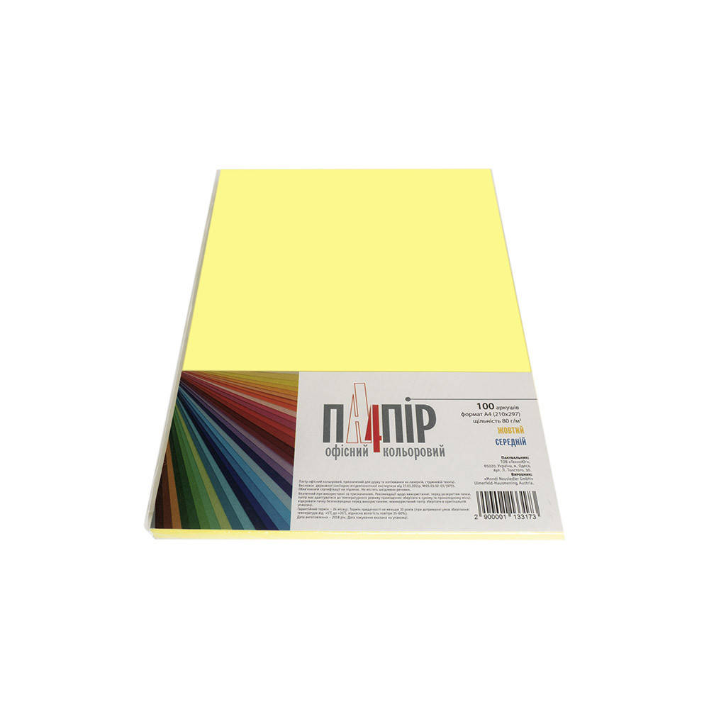 

Бумага А4 IQ Color ZG34 желтый /100л