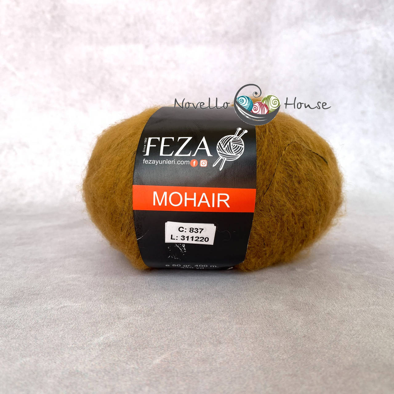 

Feza Mohair (Феза Мохер) № 837 горчица (Пряжа мохер, нитки для вязания)