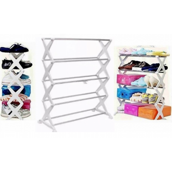 

Полка для Обувь Shoe Rack 5 layer 15 пар Подставка под обувь 2615, Белый