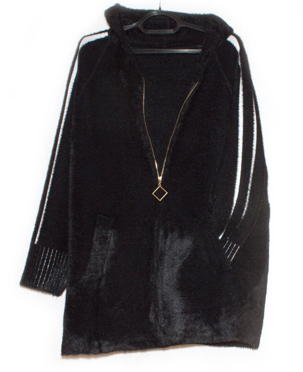 

Альпака кофта з каптуром, Черный