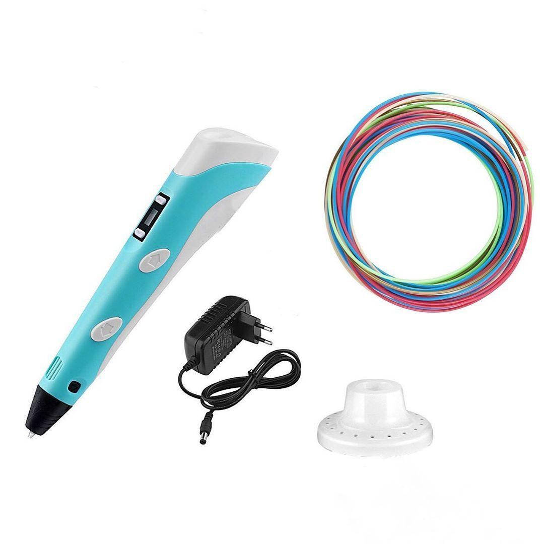 

3D ручка для малювання з дисплеєм LCD з набором пластика 9м