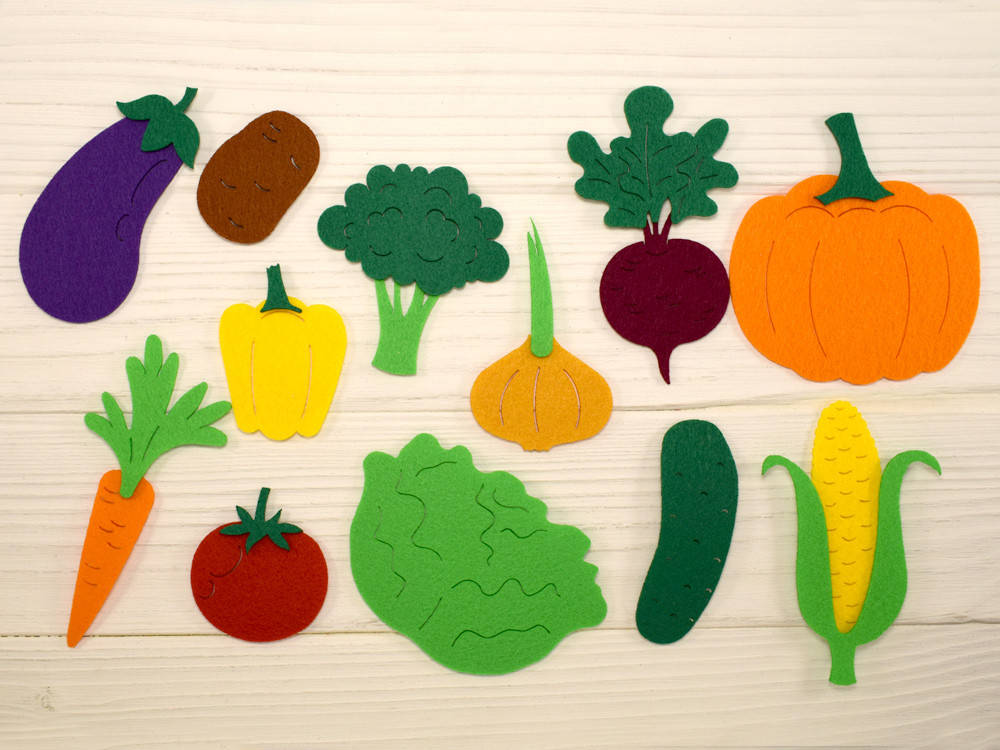 

Вырубка из фетра "Набор Овощи"