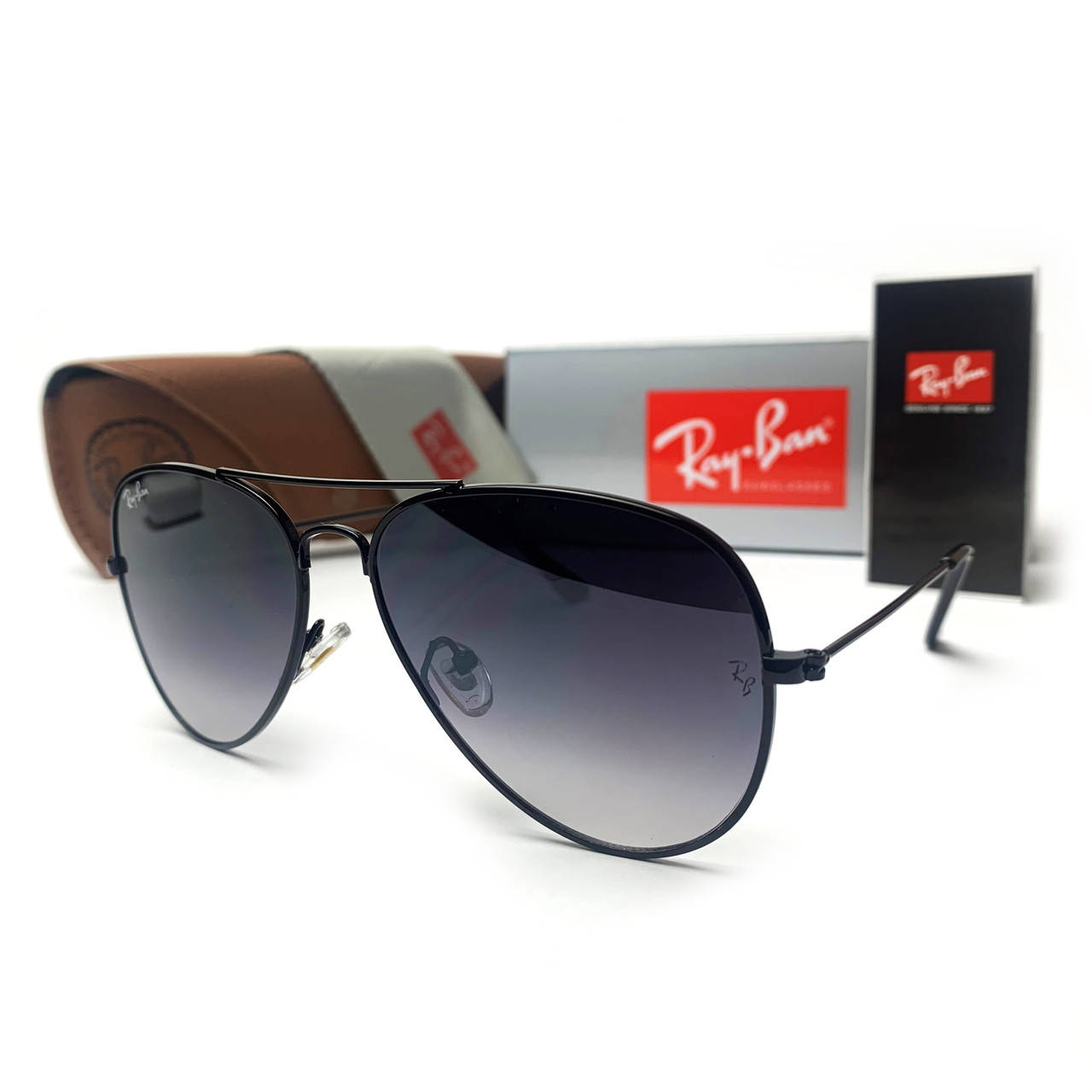 

Солнцезащитные очки R-B Aviator Капли 3026 Черный Градиент