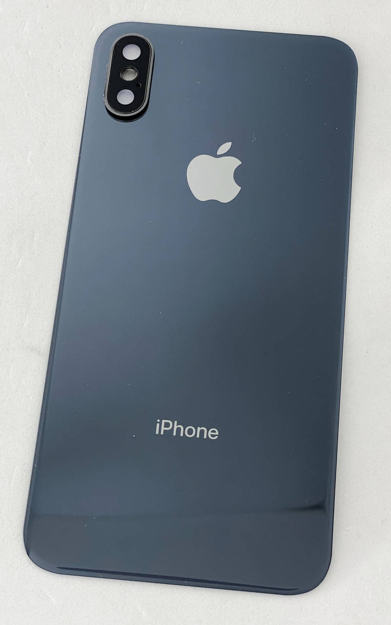 

Задняя крышка для iPhone X, черная, оригинал, со стеклом камеры, Черный