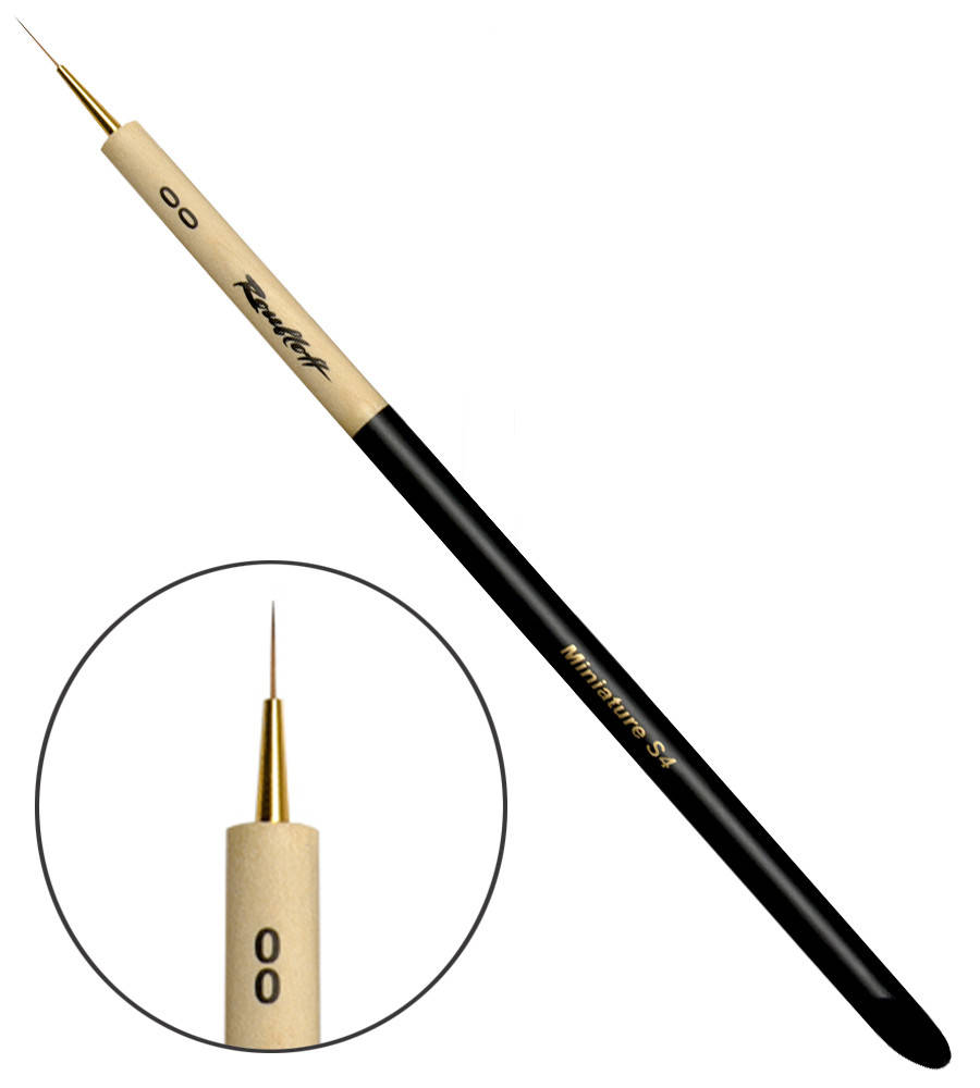 

Кисть синтетика мініатюра імітація колонка лайнер с.р. Roubloff S4 № 00 (MinS4-00,55SЖ)