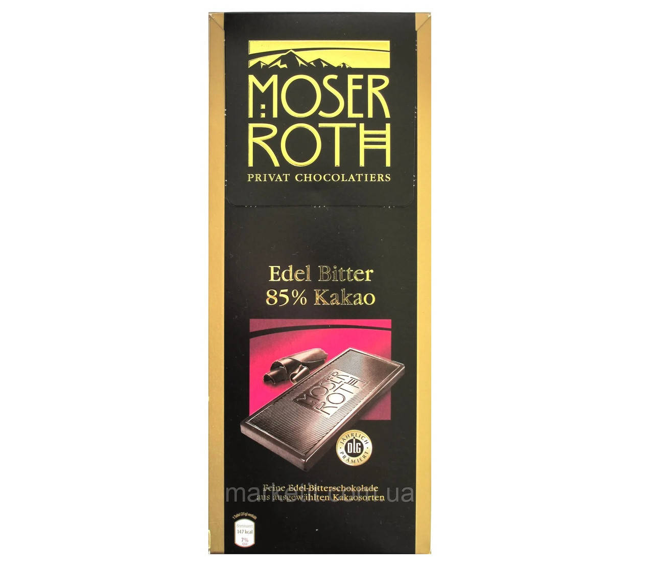 

Шоколад черный Moser Roth Edel Bitter 85% какао Германия 125 г