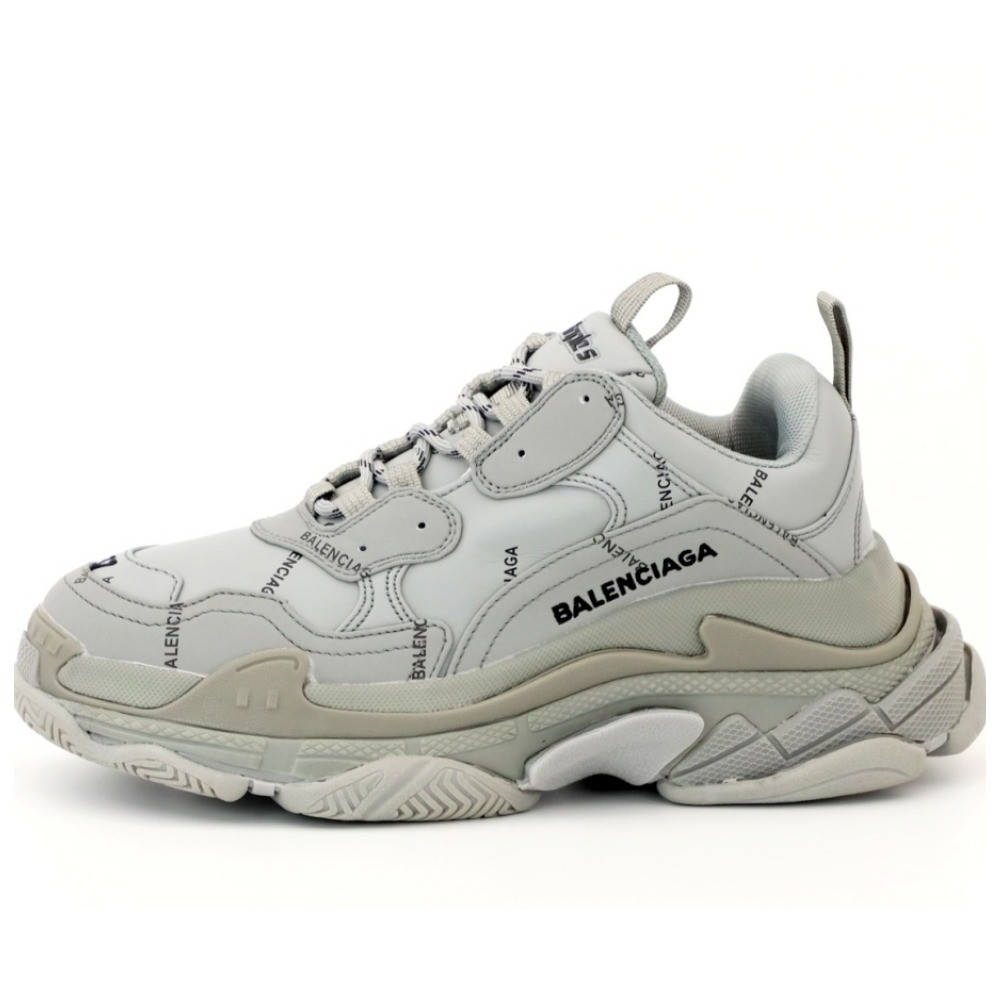 

Женские кроссовки Balenciaga Triple S, серые кожаные кроссовки баленсиага трипл с баленсияга, Серый
