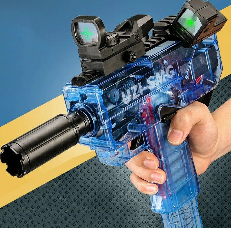

Электрический игрушечный пистолет UZI SMG с мягкой пулей | Бластер для детей, Черный