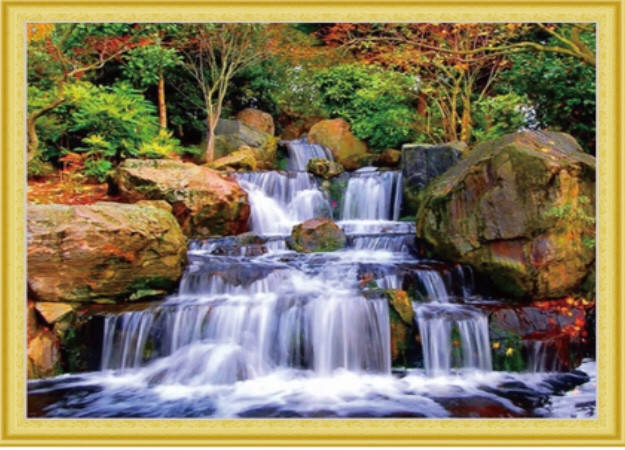 

50*40см Маленький водопад, алмазная живопись, полная выкладка