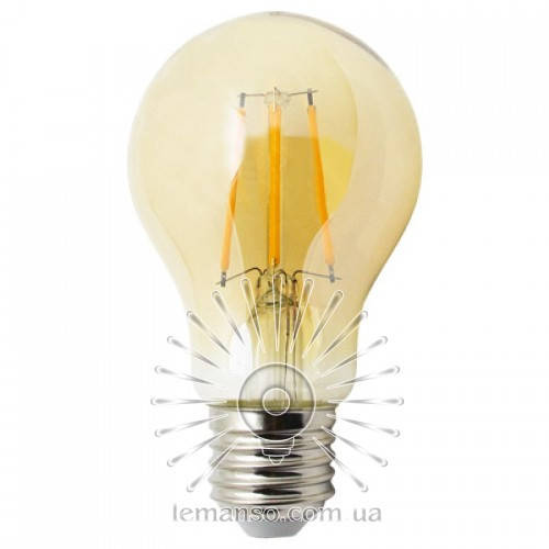 

Лампочка Эдисона Lemanso св-ая 6W A60 E27 480LM 2200K 220-240V, золотая / LM3801