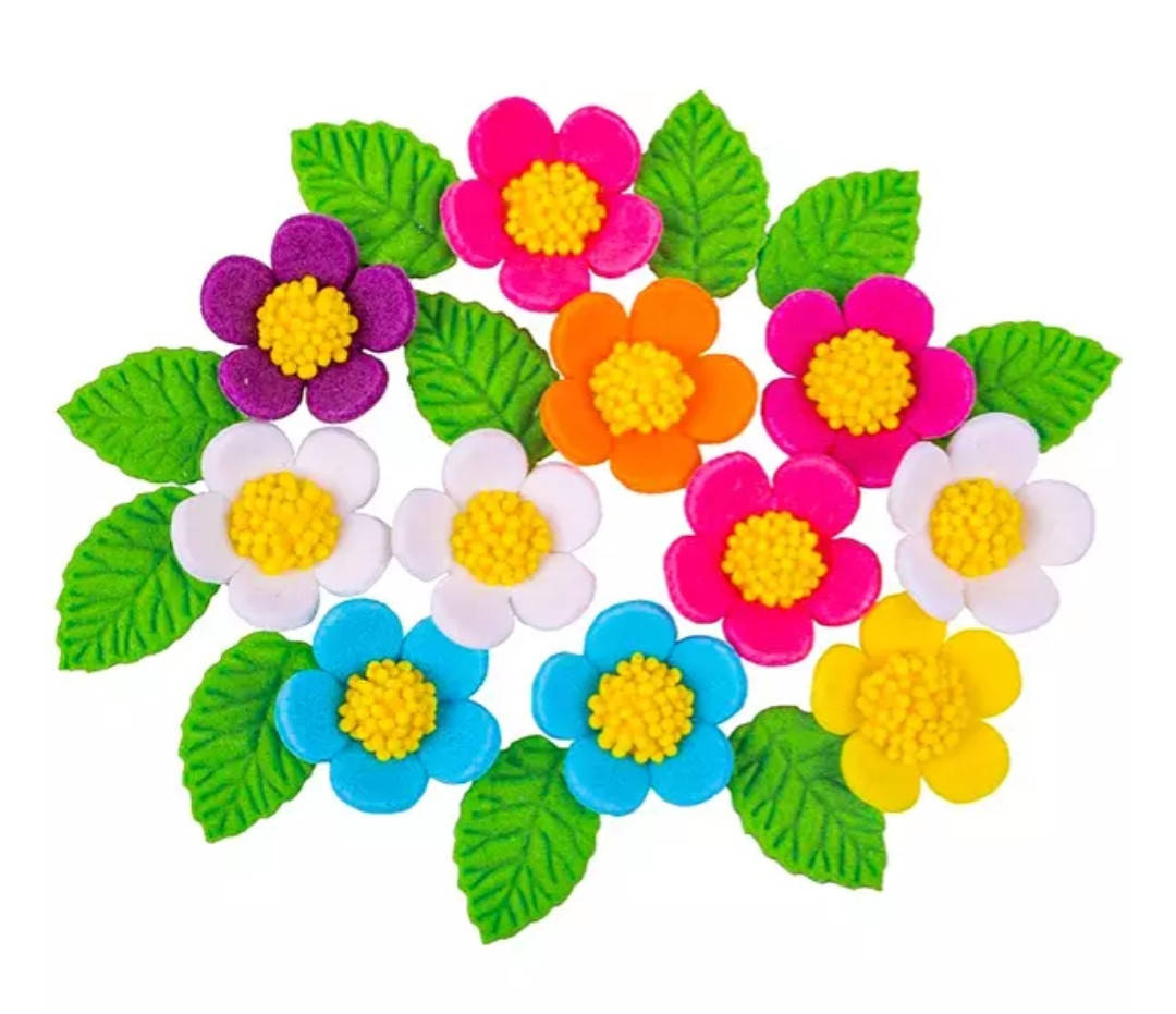 

Украшение фигурки из сахарной мастики для торта и кондитерских изделий Веснянка цветы сахарные, Разные цвета