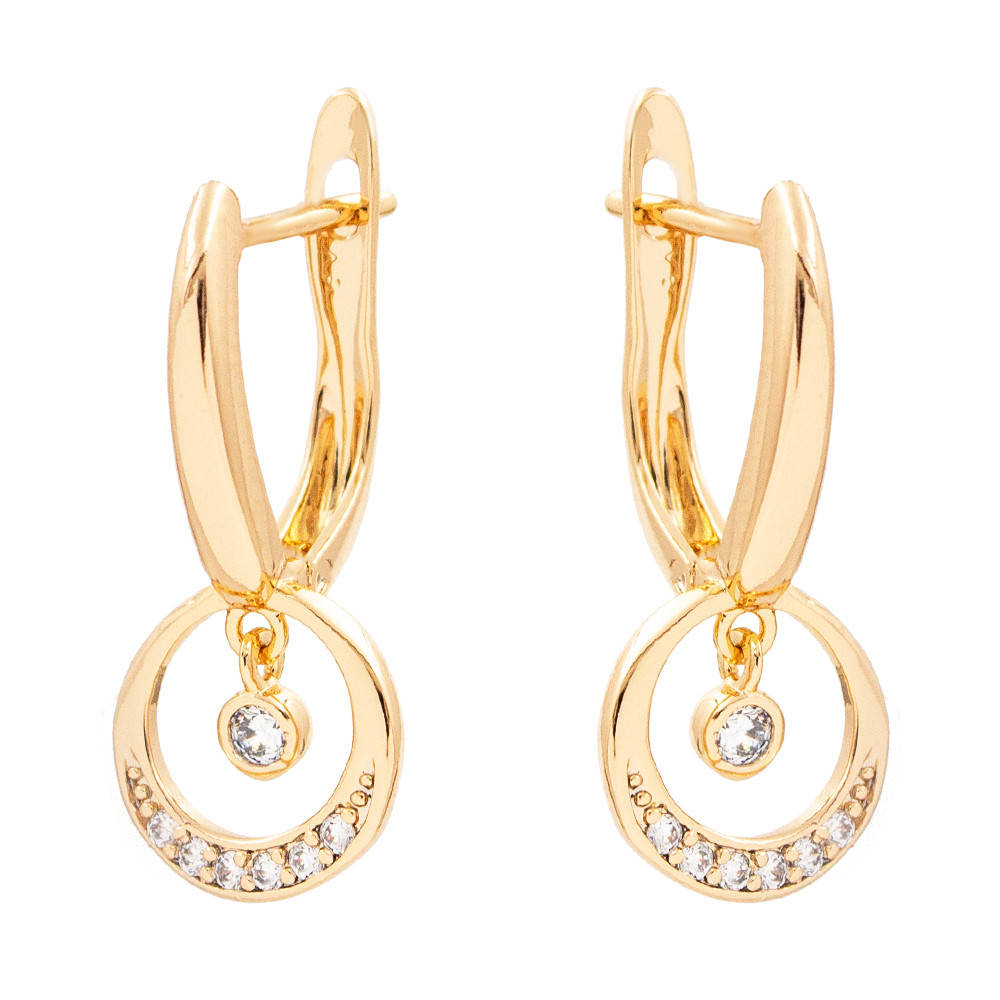 

Серьги лимонная позолота подвески