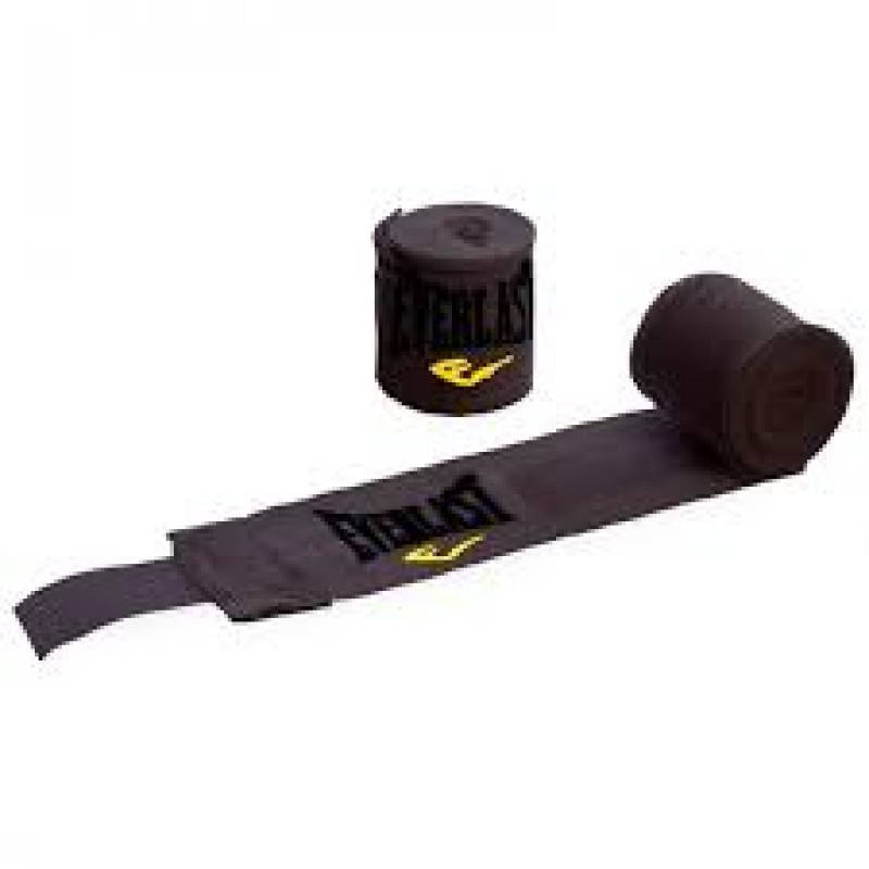 

Бинты боксерские (2шт) хлопок с эластаном EVERLAST MA-5465-3 (l-3м, черные)